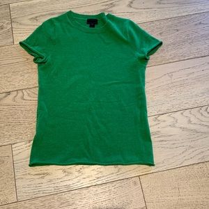 jcrew XS green cashmere sweater shirt